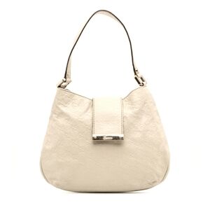 🇮🇹Gucci Guccissima Medium GG Monogram Off White(Cream) Leather Medium Hobo Bag